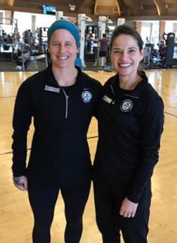 2019 Trainer of the Year Alicia Parker with Fitness Director, Mary Edwards