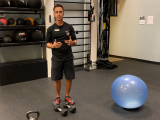 trainer with workout equipment