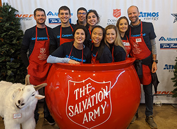 CFC staff and members volunteering at The Salvation Army's Angel Tree Distribution