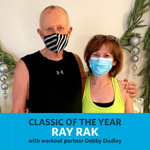 Ray Rak, Classic of the Year, with workout partner Debby Dudley