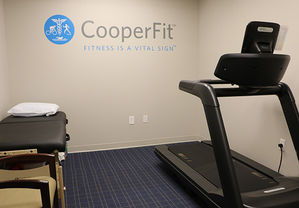 CooperFit testing room with treadmill