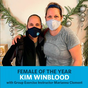 Kim Winblood - Female of the Year - with Marianna Clement, SGT and Group Exercise Instructor