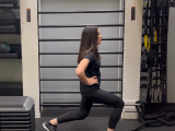 Trainer demonstrating balance exercises.