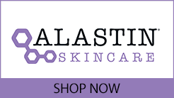 Alastin Skincare logo - Shop Now button